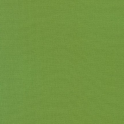 tessuto verde basilico tinta unita Robert Kaufman Kona cotton